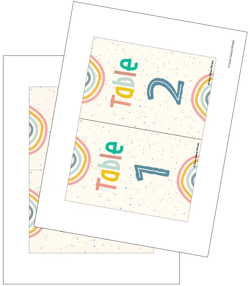Image of We Belong Free Table Numbers