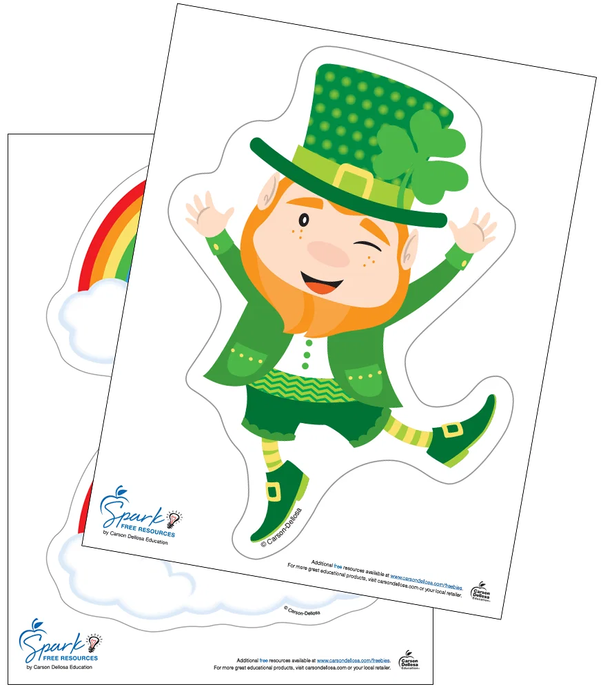 Image of St. Patrick's Cut-Outs Free Classroom Décor