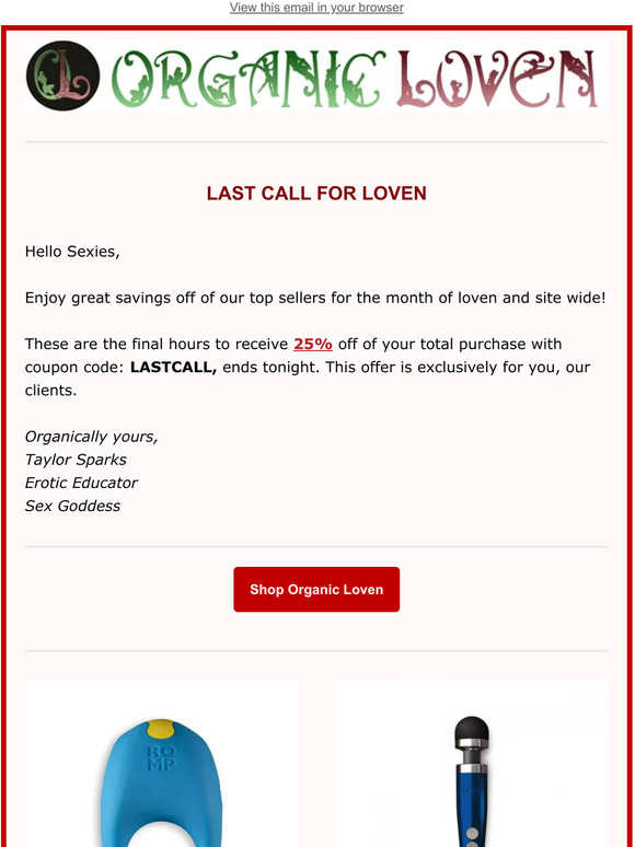 Organic Loven Our Top Sellers In The Month Of Loven & 25 Off! Milled