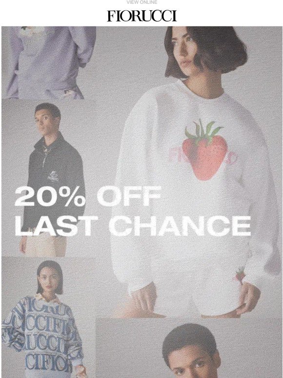 ⚡️ LAST CALL: 20% off everything