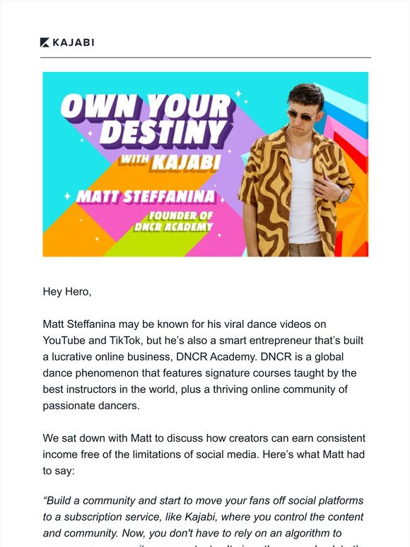 🕺NEW: Want to know why Matt Steffanina says you need an online community?