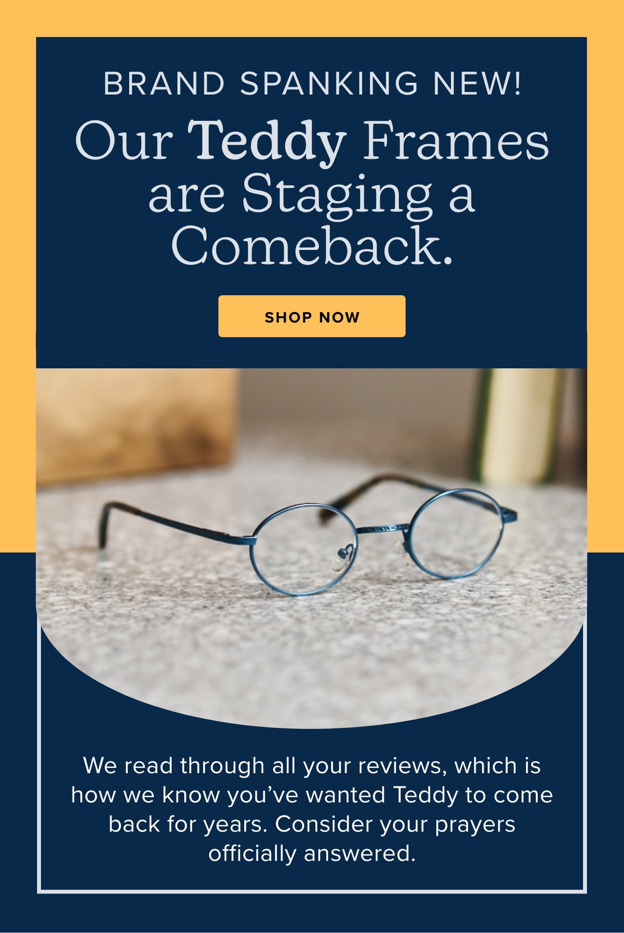 eyebobs eyewear Teddy frames are FINALLY back in new colors!🎊 Milled