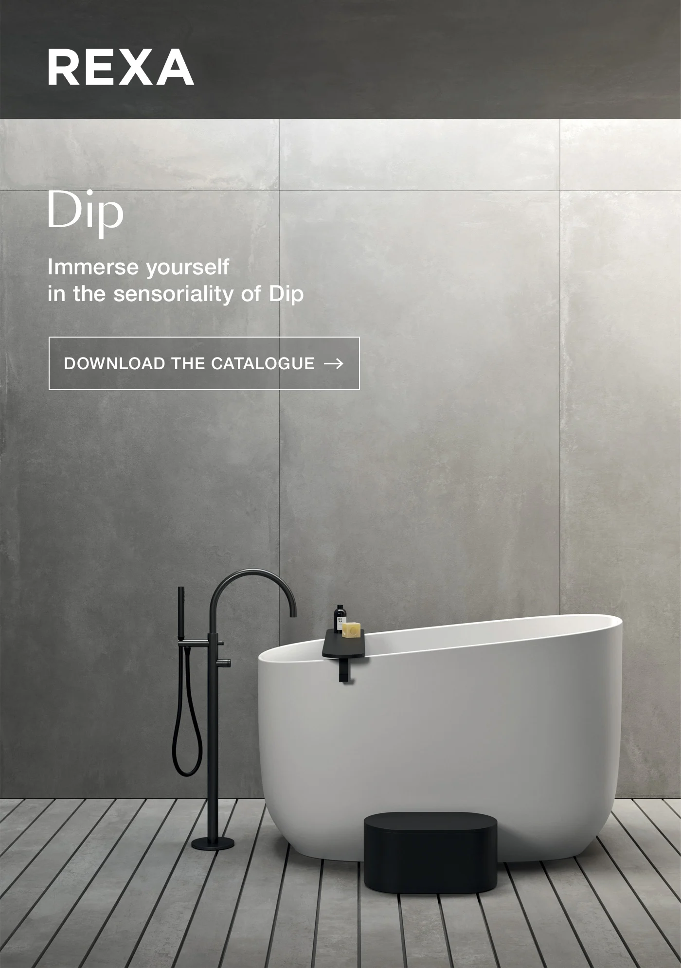 Archiproducts IT Dip bathtub with integrated seat by Rexa Milled