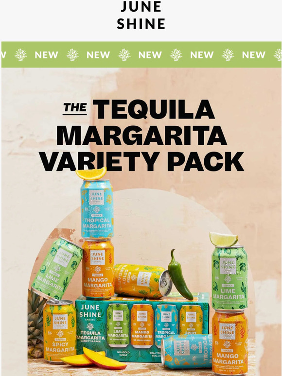 JuneShine NEW Tequila Margarita Variety Pack Milled