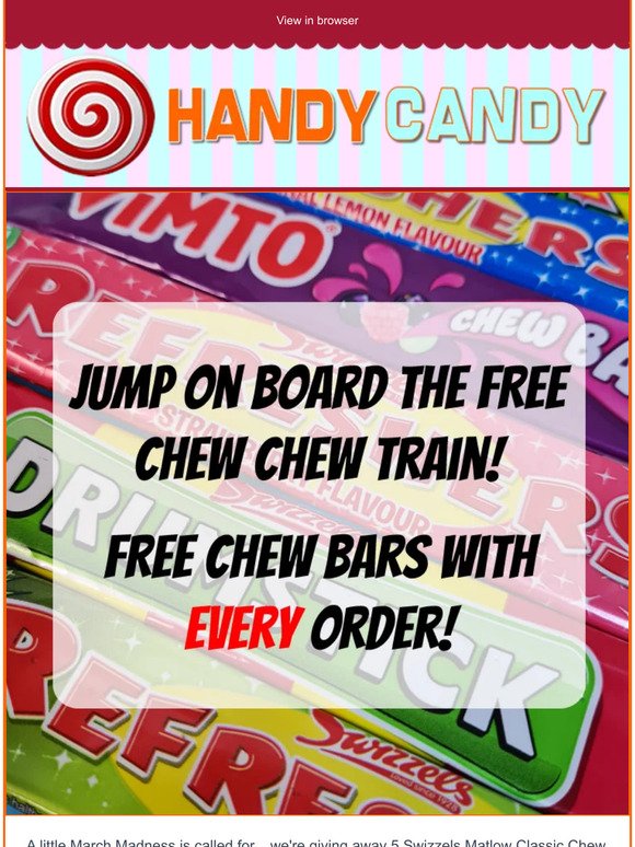 Jump On Board The FREE Chew Chew Train!