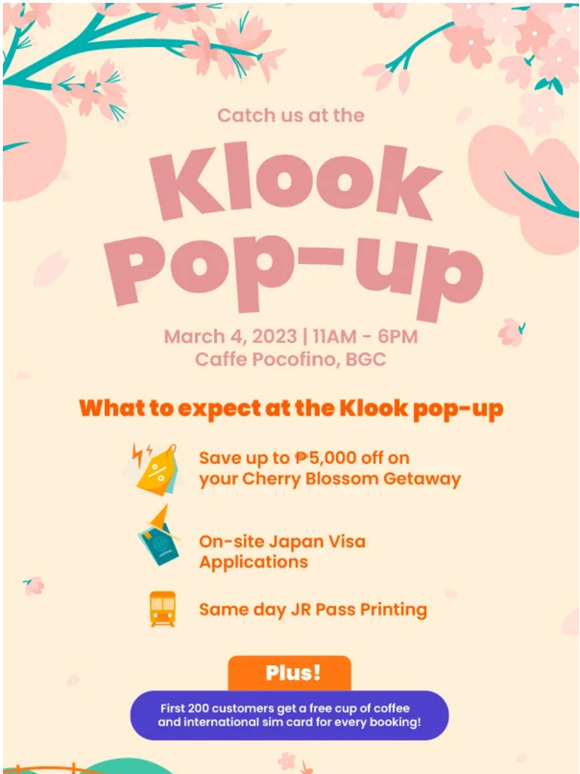 Klook: Klook is coming to BGC! 🥳 Exclusive discounts, JR Pass Printing ...