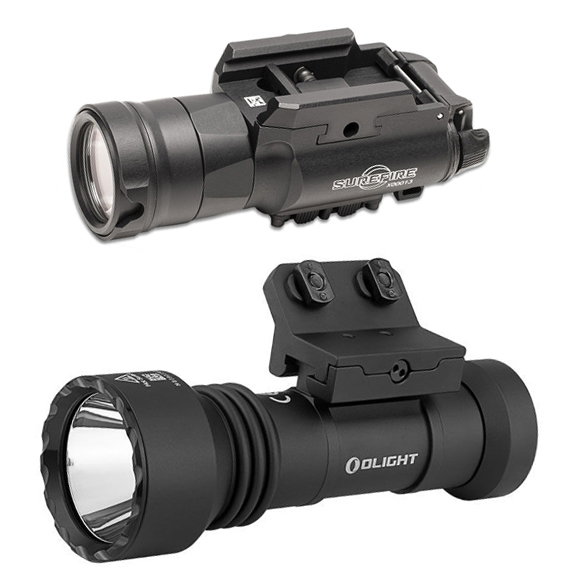 Weaponlights by SureFire, Olight and Streamlight