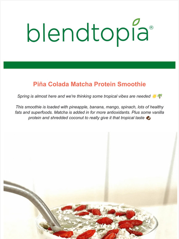 NEW! Piña Colada Matcha Protein Smoothie Recipe 🤤