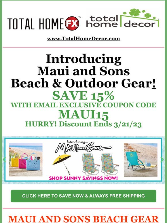 Introducing Maui and Sons Beach and Outdoor Gear