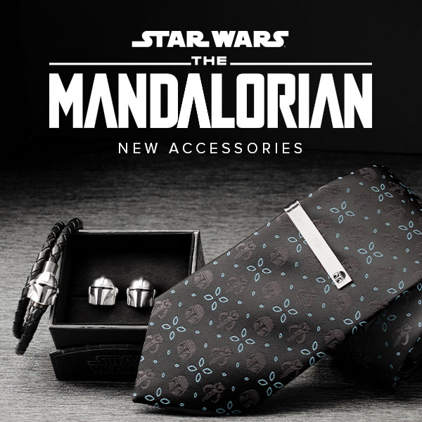 Star Wars Mandalorian Cufflinks and Tie Bar Set: Cufflinks Depot