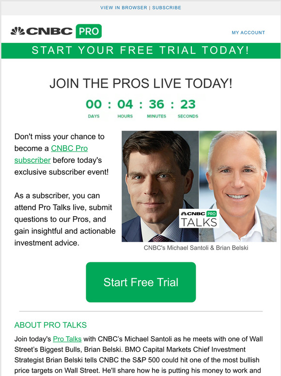 Use your free trial and join today's Pro Talk!