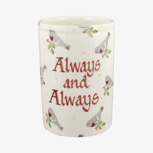 Personalised Lovebirds Medium Vase