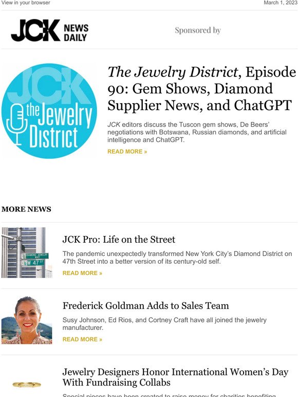 The Jewelry District, Episode 90: Gem Shows, Diamond Supplier News, and ChatGPT