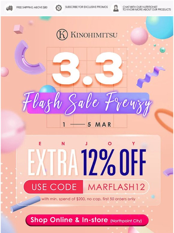 ⚡ 3.3 Flash Sale Frenzy! Only For 5 Days! 🤩