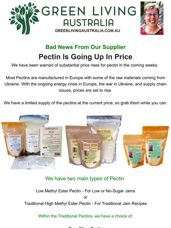 Pectin - Price rises coming.