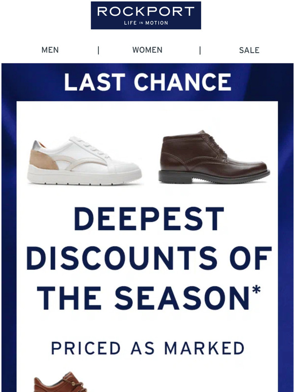 Our deepest discounts are ready to shop! 👞👟👡