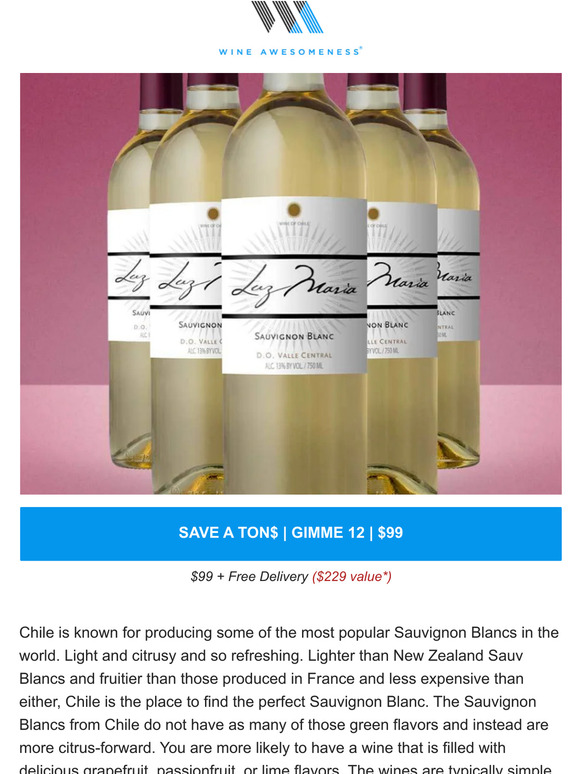 super fresh, new sauv blanc in the 🏠... $99 cases