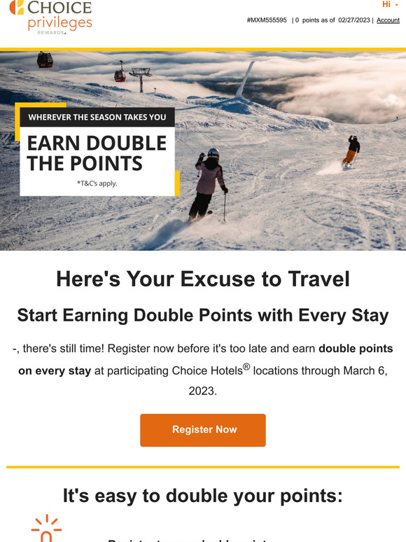 Choice Hotels LAST CHANCE Earn - C@2x 