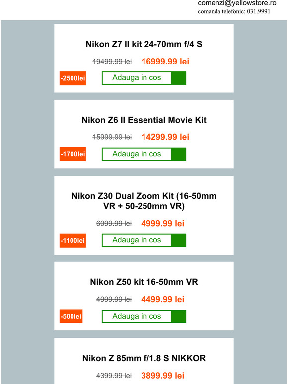 😍Super ofertă: economisești 2.500 lei la Nikon Z6 II Body! 👀Vezi toate promoțiile lunii martie