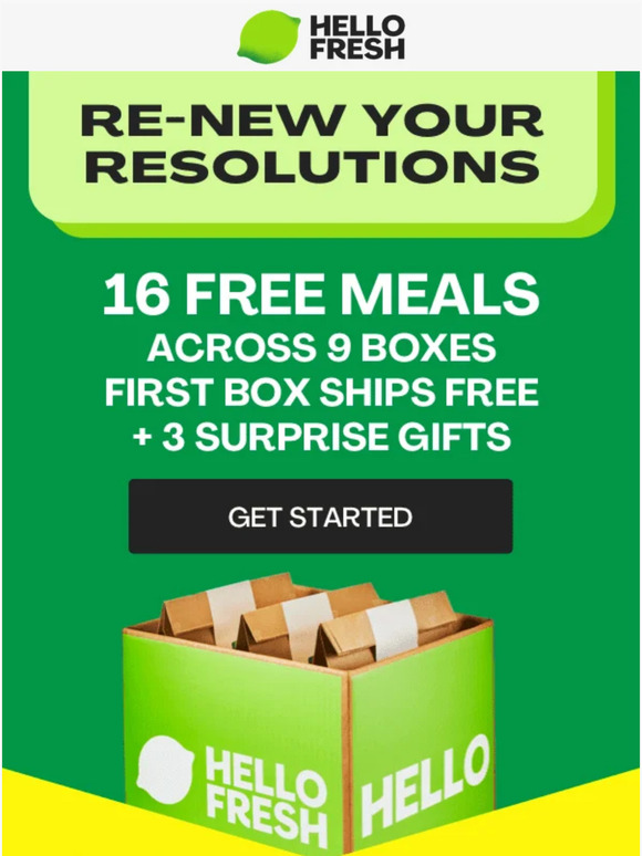 HelloFresh US 16 FREE MEALS Your goals, revisited Milled