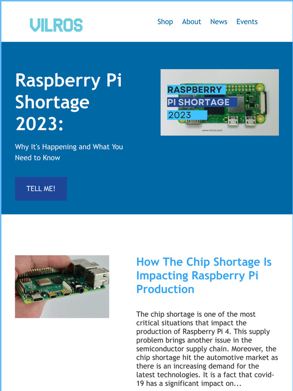 Vilros Get the Latest on the Raspberry Pi Shortage and Its Impact on