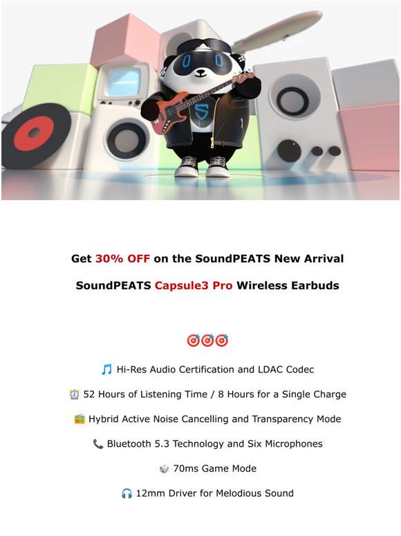 Save 30% on Your SoundPEATS Capsule3 Pro