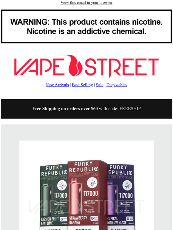 Vape Street 🔥Funky Republic Ti7000 has arrived! Milled