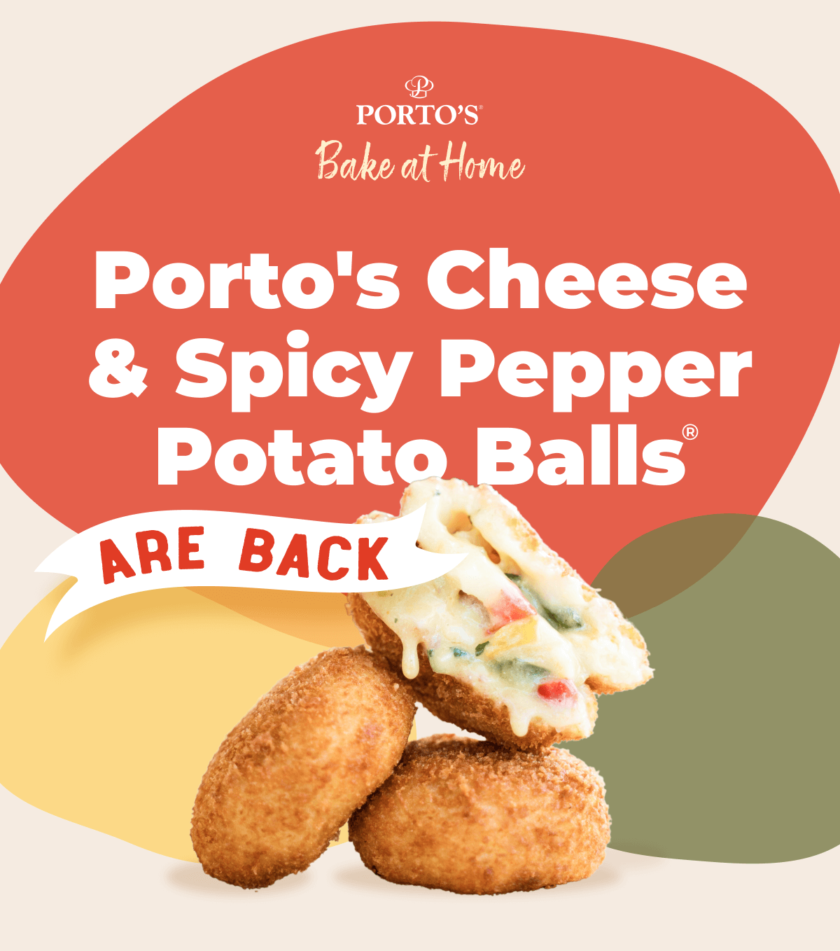 Porto's Bakery Cheese & Spicy Pepper Potato Balls® 🌶️🧀 Milled