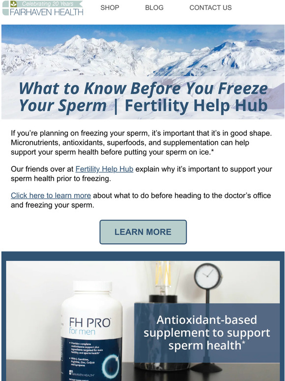 Fairhaven Health Before you freeze your sperm (what to know) Milled