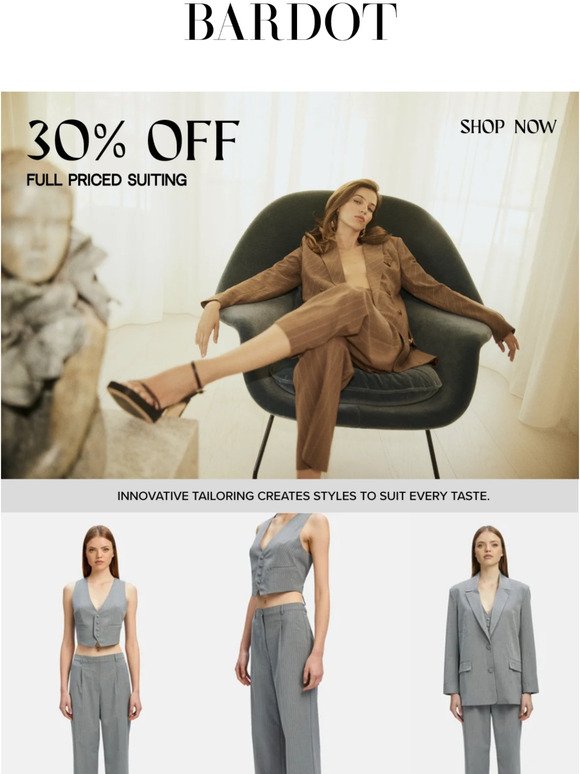 30% off Suiting