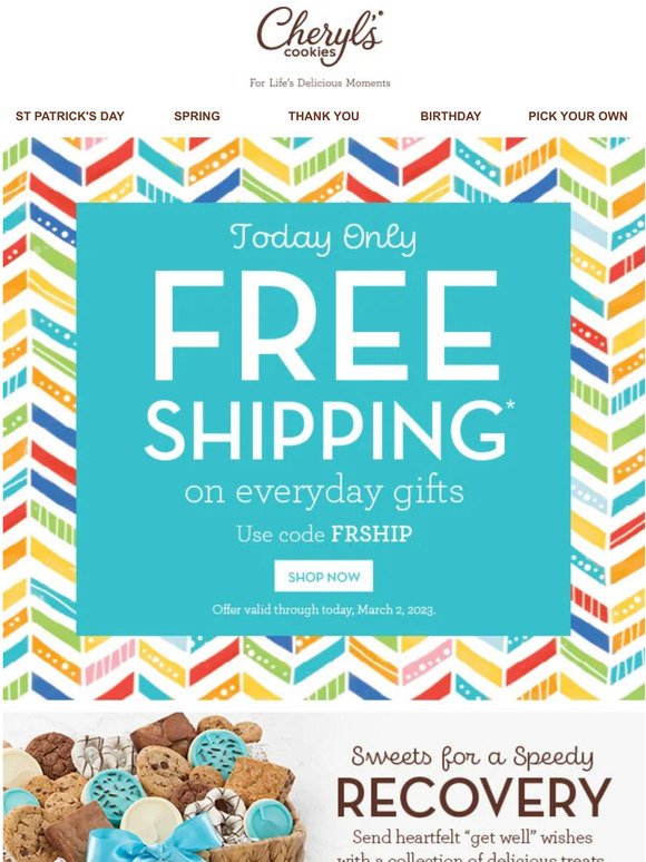 Enjoy free shipping on everyday gifts - TODAY ONLY.