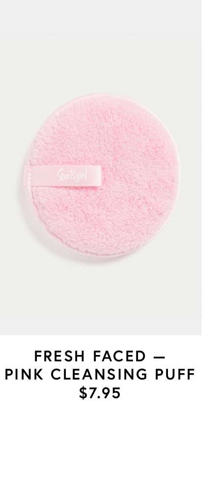 Pink cleansing puff