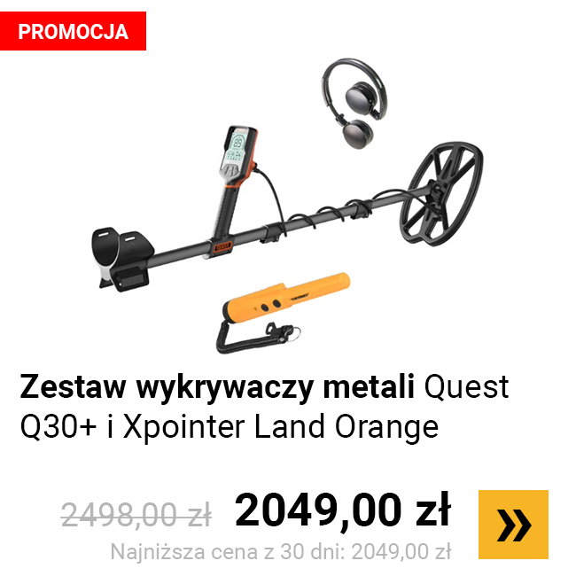 Zestaw wykrywaczy metali Quest Q30+ i Xpointer Land Orange