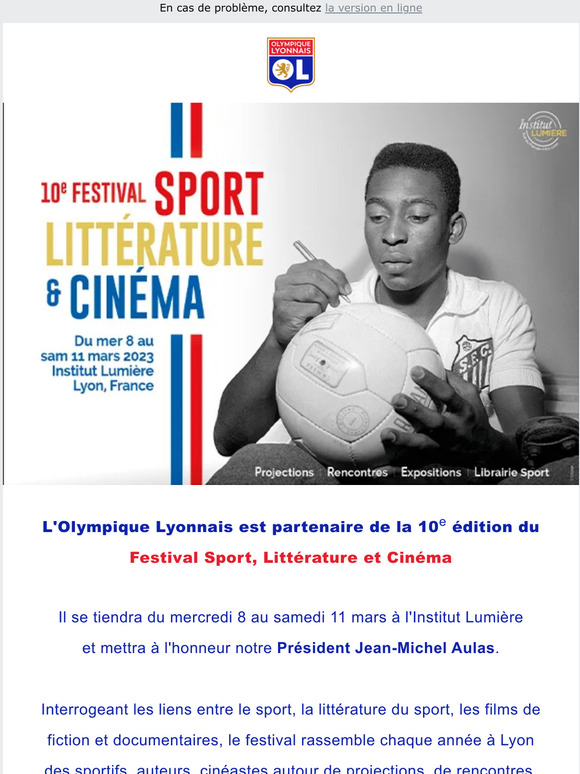Bénéficiez d’un tarif réduit pour le festival Sport Littérature et Cinéma
