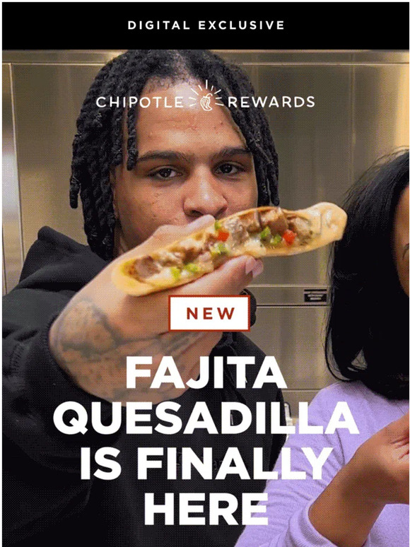 Chipotle Fajita Quesadilla is officially here 🥳 Milled
