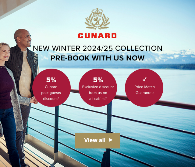 Iglu cruise Prebook now New winter 2024/25 collection from Cunard