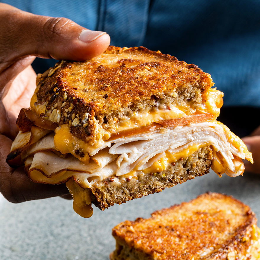 Turkey, Cheddar, and Pickled Apple Sandwiches