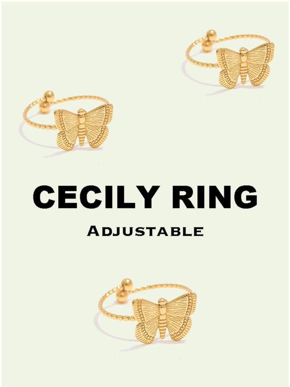 Cecily Butterfly Ring Now LIVE