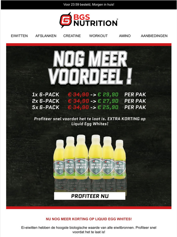 Vloeibare Eiwitten - Nu Nog Goedkoper!
