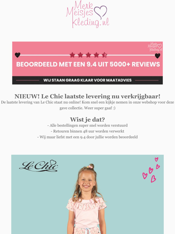 NIEUW! Le Chic laatste levering nu online verkrijgbaar! 😍😍