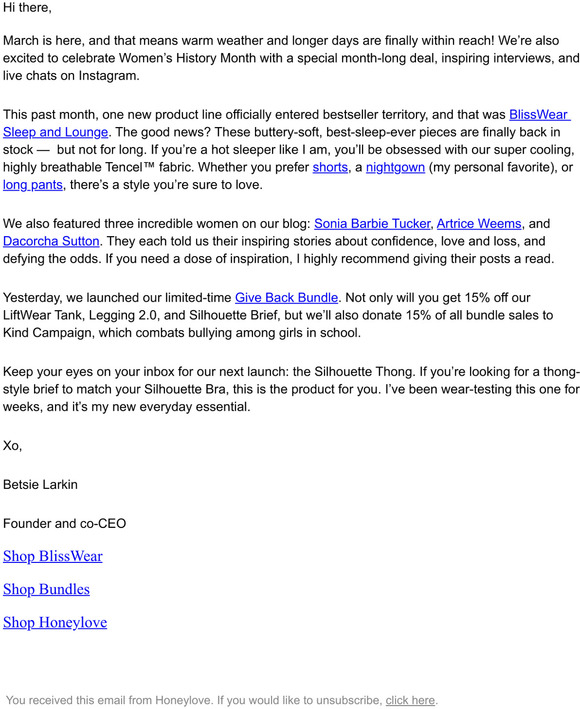 Honeylove Happy Women's History Month! Milled