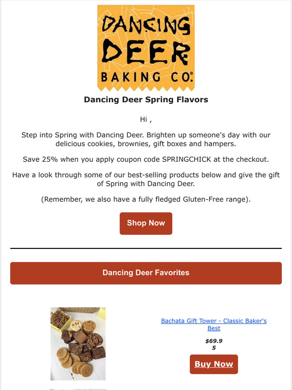 🌻Step into Spring & save 25% with Dancing Deer🍪