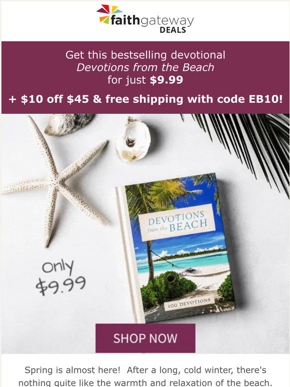 FaithGateway start Spring at the beach with these devotions! ☀️🌊