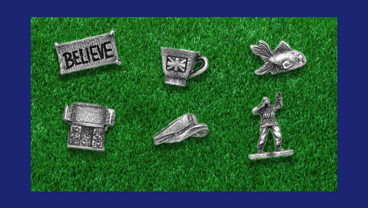 Customized player pieces.