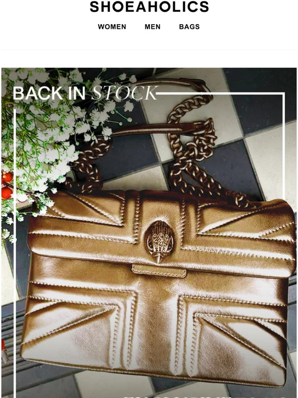 Shoeaholics Kurt Geiger London Union Jack Bag IS BACK Milled