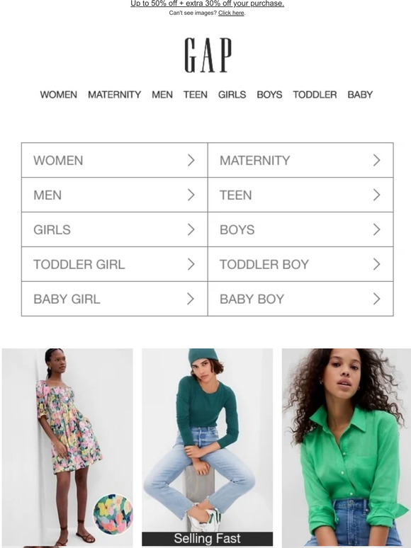 You're getting something NEW up to 50% off for spring