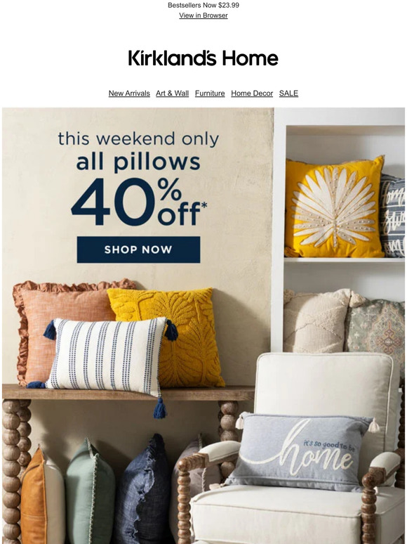 Deal Alert! 40% OFF Pillows - This Weekend Only!