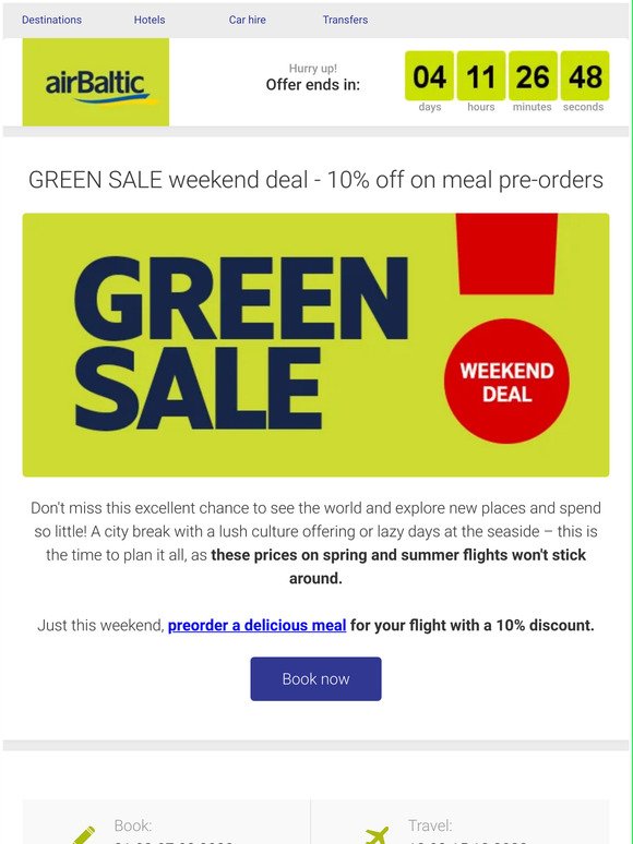 ⏳GREEN SALE ends soon! Hurry up and save!
