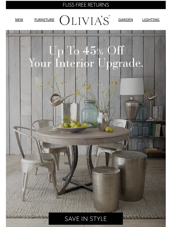Up to 45% off your interior upgrade