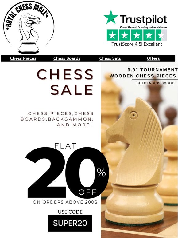 Get your favorite Chess on your budget | Royal Chess Mall® | Use Code: SUPER20